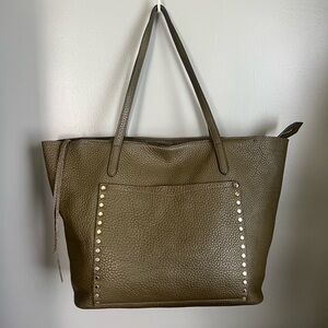 Rebecca Minkoff Green Studded Tote Shoulder Bag Purse